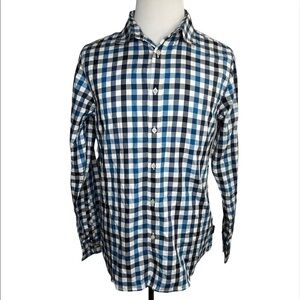 The North Face Hayden Pass Blue and White Plaid Long Sleeve Button Down Shirt
